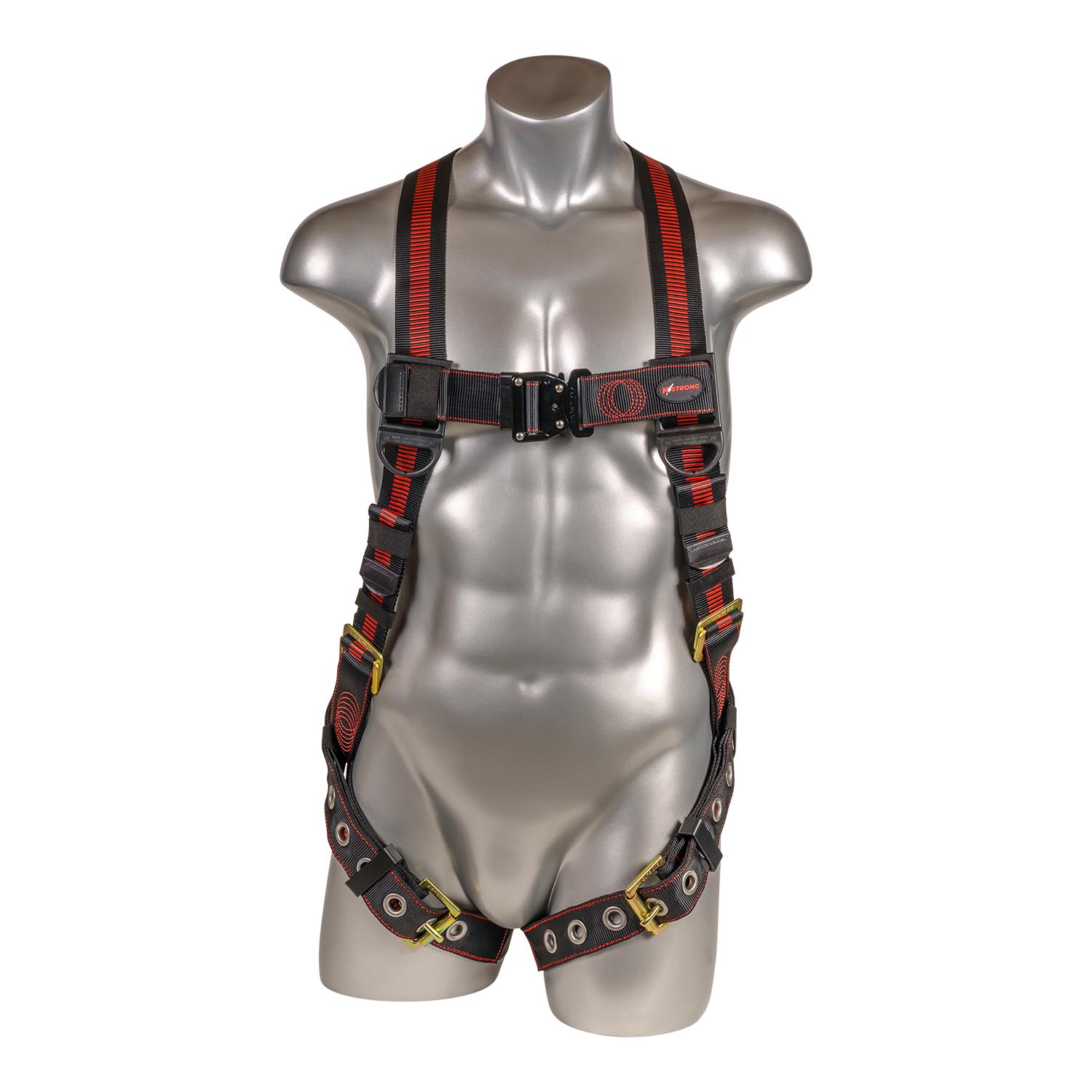 K Strong Kapture Elite 5-Point Full Body Harness, Dorsal D-ring, TB Legs, QC Chest (XL-2XL) UFH10201GQ(XL-2XL)