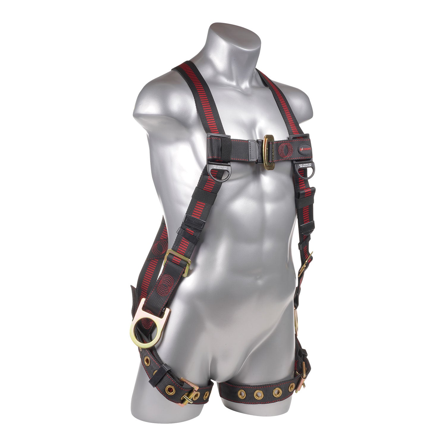 K Strong Kapture Elite 5-Point Full Body Harness, Dorsal D-ring, 2 Side D-rings, TB Legs (M-L) UFH10231G(M-L)