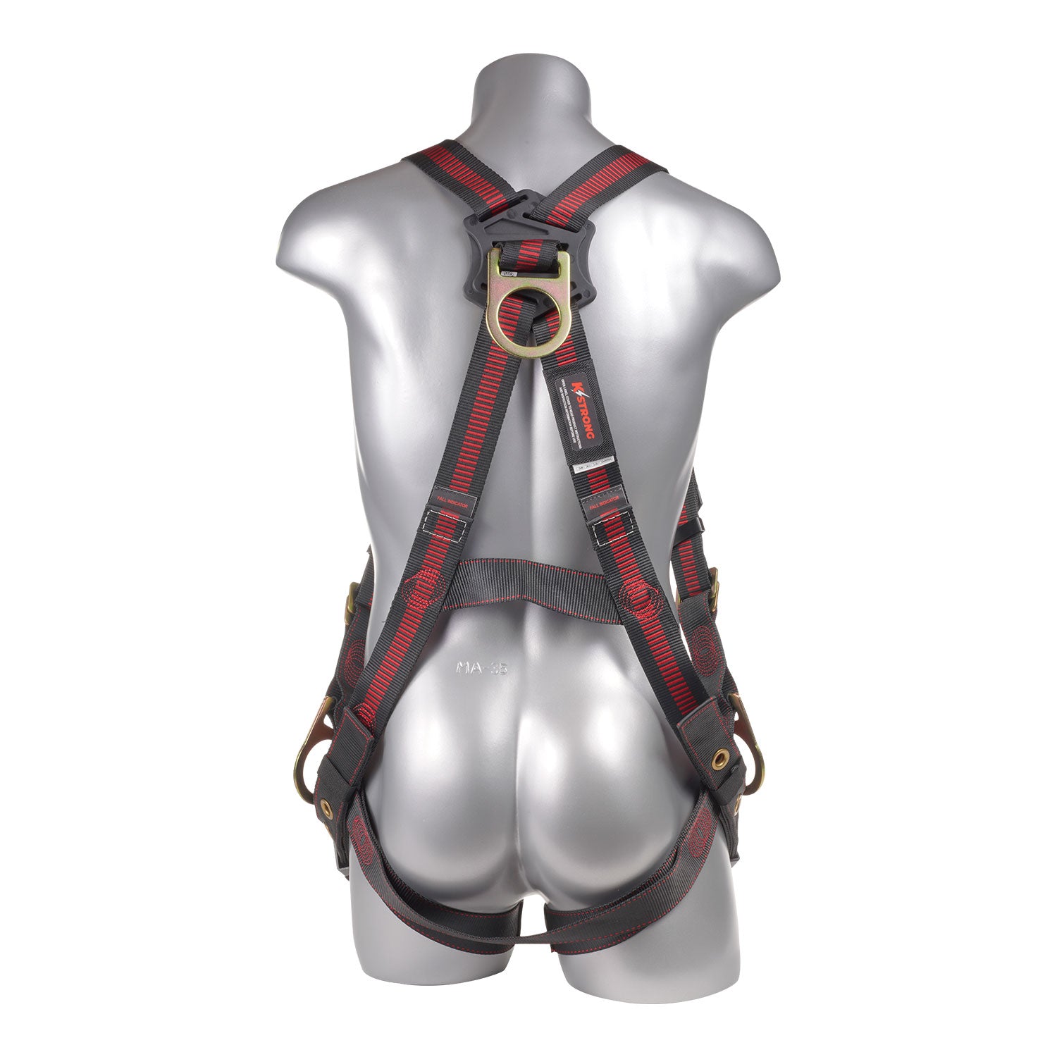 K Strong Kapture Elite 5-Point Full Body Harness, Dorsal D-ring, 2 Side D-rings, TB Legs (S-M) UFH10231G(S-M)