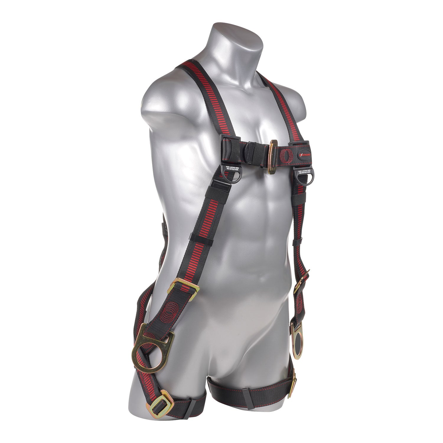 K Strong Kapture Elite 5-Point Full Body Harness, Dorsal D-ring, 2 Side D-rings, MB Legs (M-L) UFH10231P(M-L)