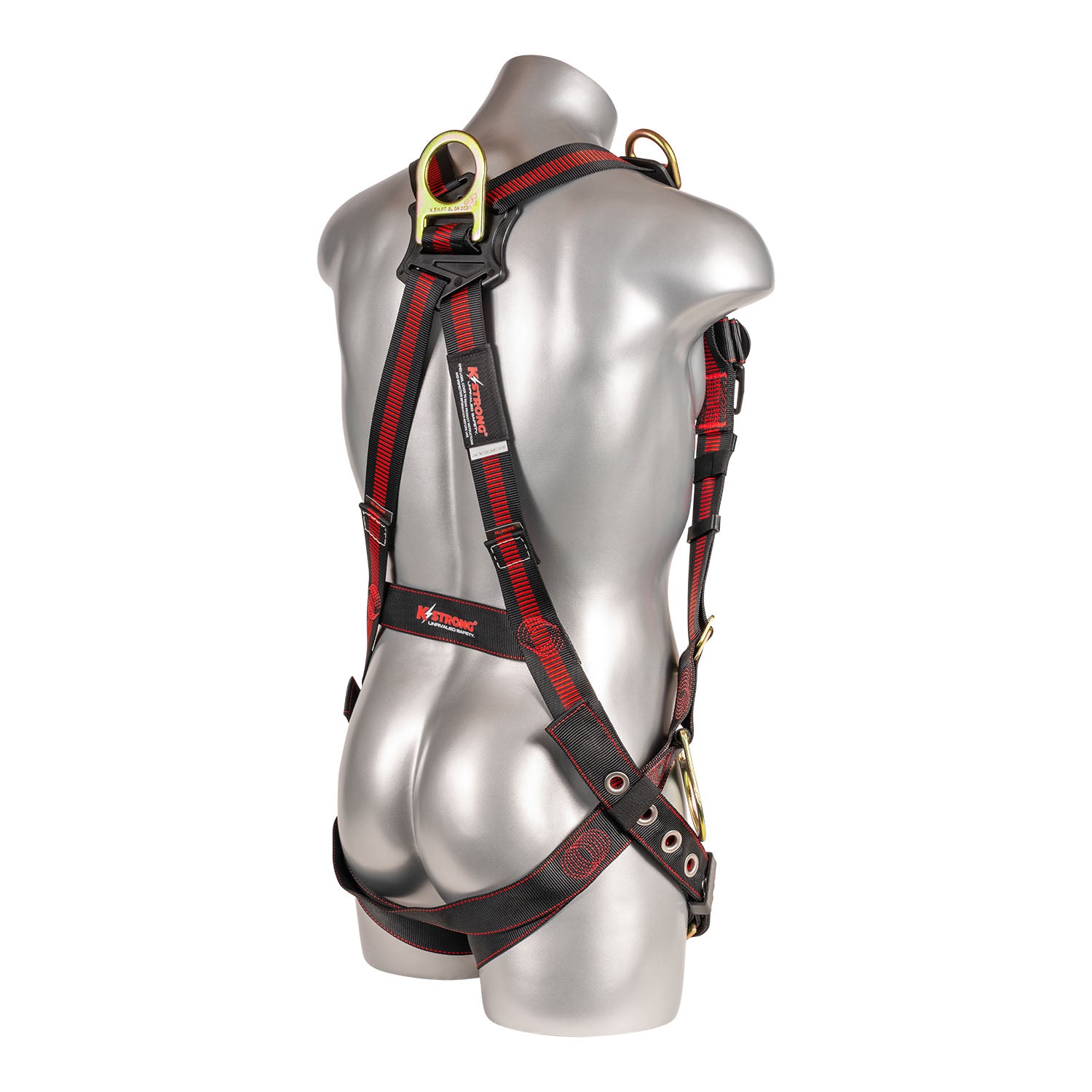 K Strong Kapture Elite 5-Point Full Body Harness, Dorsal, Front, Shoulder, and Side D-rings, TB Legs (XL-2XL) UFH10261G(XL-2XL)