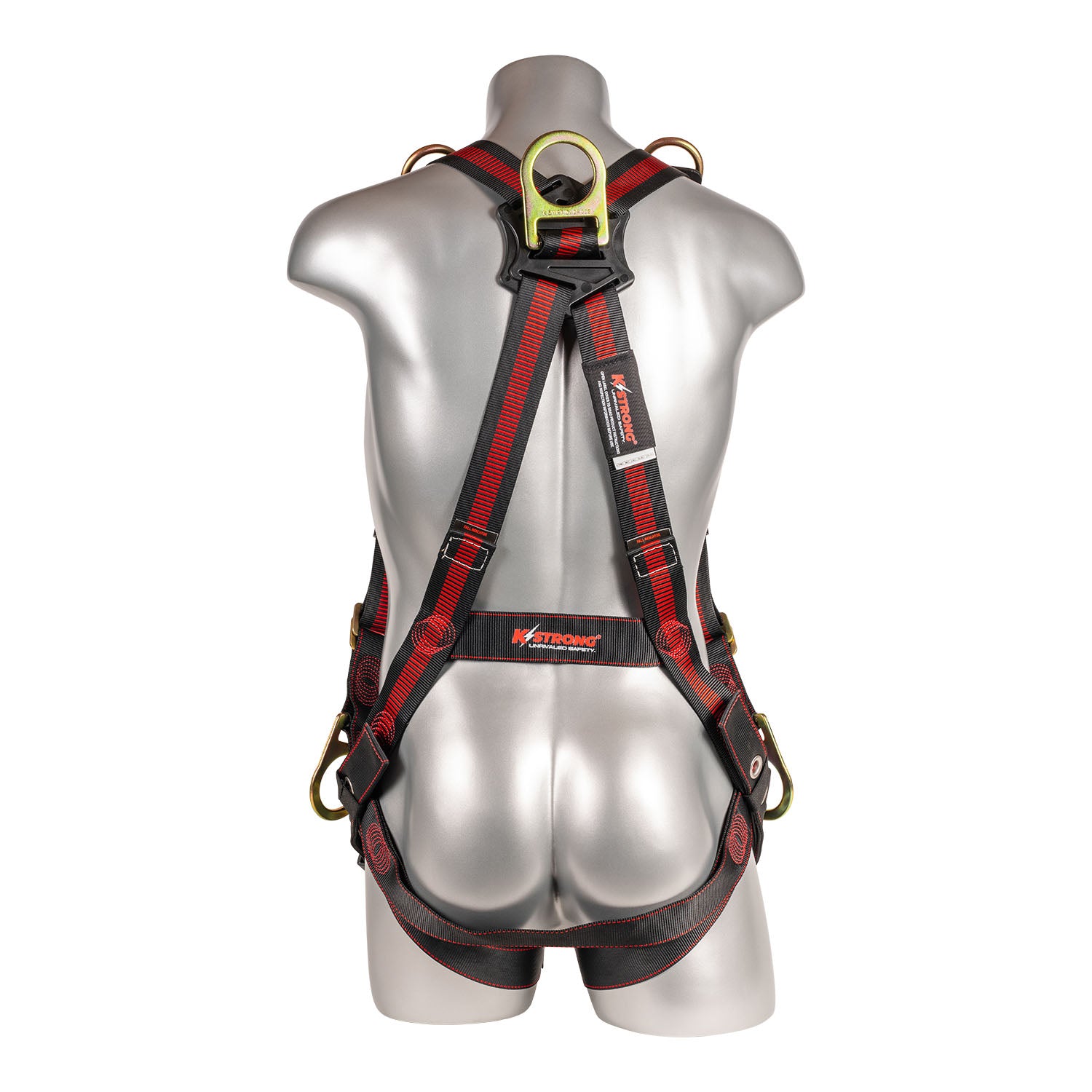 K Strong Kapture Elite 5-Point Full Body Harness, Dorsal, Front, Shoulder, and Side D-rings, TB Legs (M-L) UFH10261G(M-L)