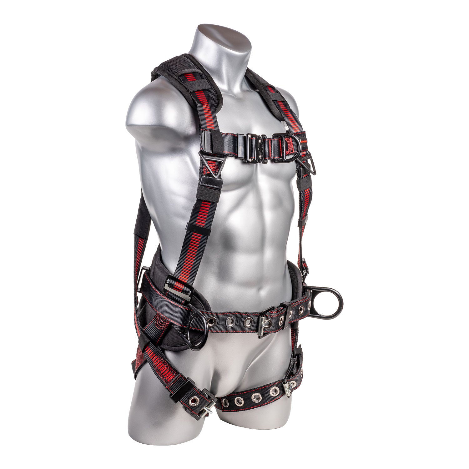 K Strong Kapture Epic+ 5-Point Full Body Harness, Enhanced Dorsal D-ring Plus, Front D-ring, 2 Side D-rings, Waist Pad w/ Tool Belt, Back/Shoulder Pad, Trauma Relief Straps, QC Chest, TB Legs (XL-2XL) UFH10341G(XL-2XL)