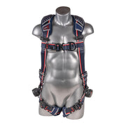 EndurX 5-Point Full Body Harness, Abrasion Resistant Shoulder Pad, Deluxe Leg Pads, Enhanced Dorsal D-ring Plus, Front D-ring, Quick Slide Adjusters, Trauma Relief Straps, QC Chest/Legs (S)