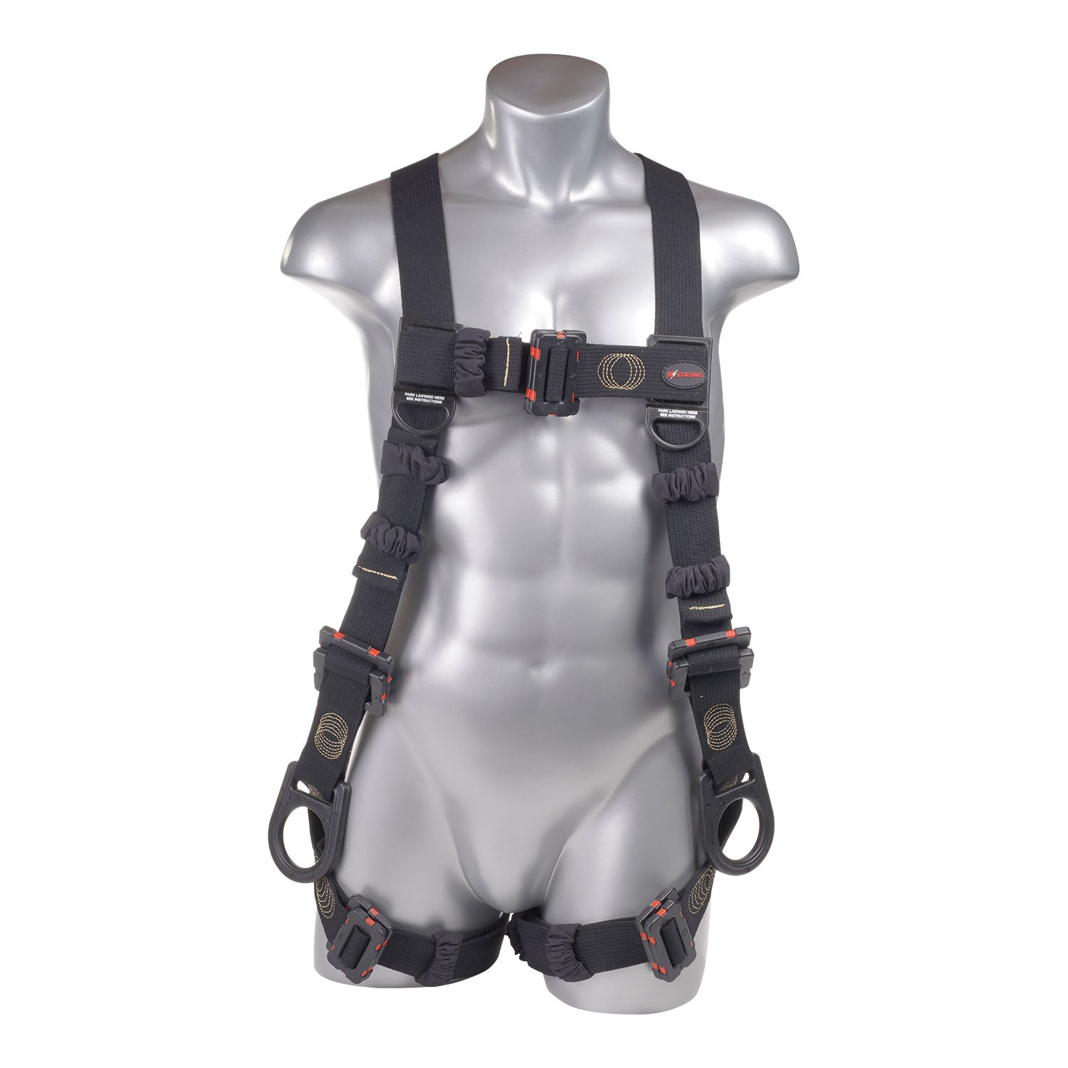 Kapture Element Arc Flash 5-Point Full Body Harness, Dorsal D-ring, 2 Side D-rings, Mating Buckle Legs and Chest (L-XL)
