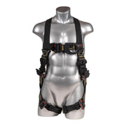 Kapture Element Arc Flash 5-Point Full Body Harness, Dorsal D-ring, Front D-ring, Mating Buckle Legs and Chest (S-L)