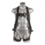 Kapture Element Arc Flash 5-Point Full Body Harness, Web Loop Dorsal and Front D-rings, Mating Buckle Legs and Chest (L-XL)