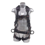 Kapture Element Arc Flash 5-Point Full Body Harness, Dorsal D-ring, Side D-rings, Waist Pad w/ Tool Belt, Back/Shoulder Pad, Mating Buckle Legs and Chest (S-L)