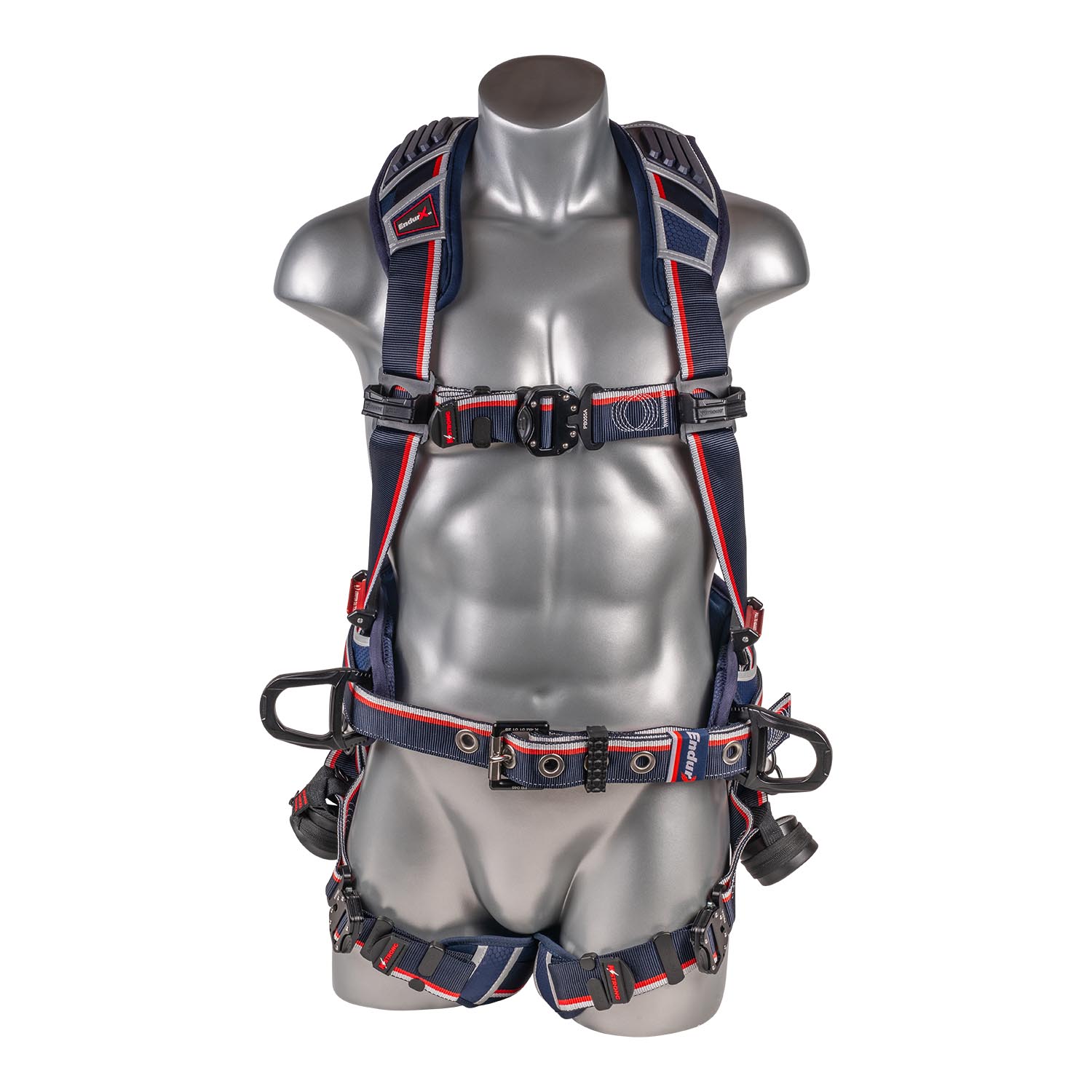 K Strong EndurX 5-Point Full Body Harness, Abrasion Resistant Shoulder Pad, Waist Pad w/ Tool Belt, Deluxe Leg Pads, Enhanced Dorsal D-ring Plus, Side D-rings, Quick Slide Adjusters, Trauma Relief Straps, QC Chest/Legs (2XL) UFH11502Q(2XL)
