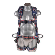 K Strong EndurX 5-Point Full Body Harness, Abrasion Resistant Shoulder Pad, Waist Pad w/ Tool Belt, Deluxe Leg Pads, Enhanced Dorsal D-ring Plus, Front D-ring, Side D-rings, Quick Slide Adjusters, Trauma Relief Straps, QC Chest/Legs (S) UFH11512Q(S)