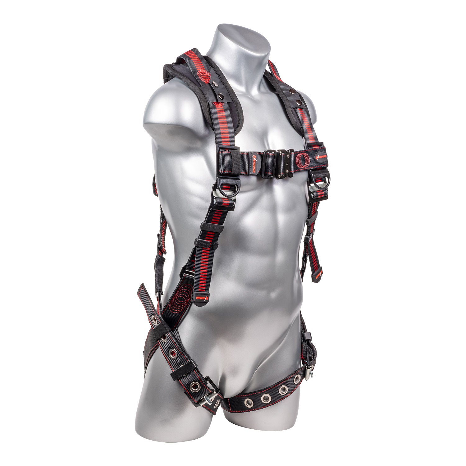 K Strong Kapture Elite+ 5-Point Full Body Harness, Enhanced Dorsal D-ring Plus, TB Legs, QC Chest, Back/Shoulder Pad, Spring Torso Adjusters (M-L) UFH15203GQ(M-L)