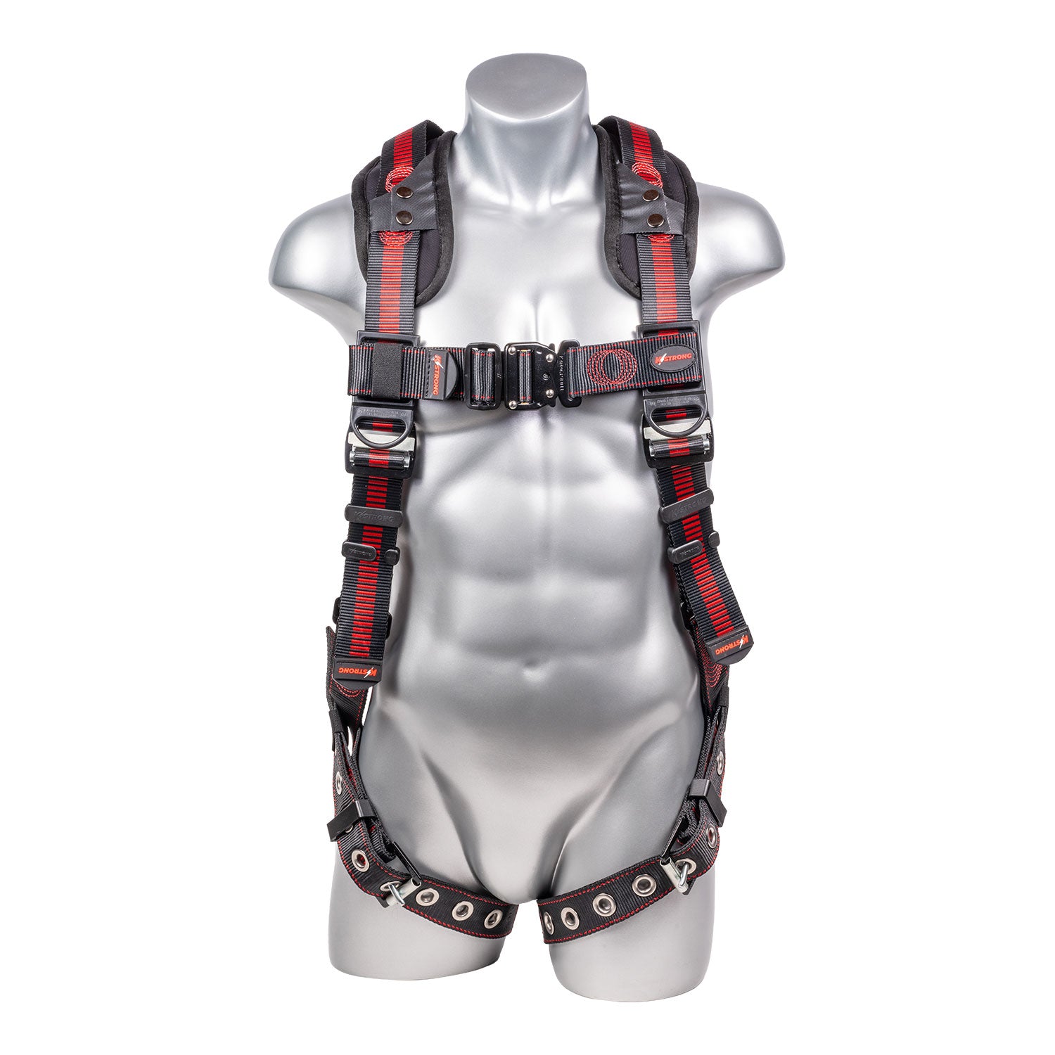 K Strong Kapture Elite+ 5-Point Full Body Harness, Enhanced Dorsal D-ring Plus, TB Legs, QC Chest, Back/Shoulder Pad, Spring Torso Adjusters (M-L) UFH15203GQ(M-L)
