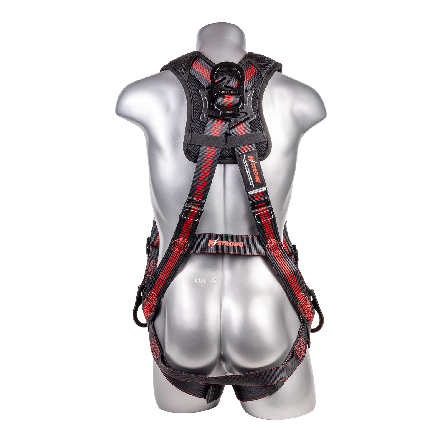 K Strong Kapture Elite+ 5-Point Full Body Harness, Enhanced Dorsal D-ring Plus, 2 Side D-rings, QC Legs, QC Chest, Back/Shoulder Pad, All Black Fittings (L-XL) UFH15231Q(L-XL)