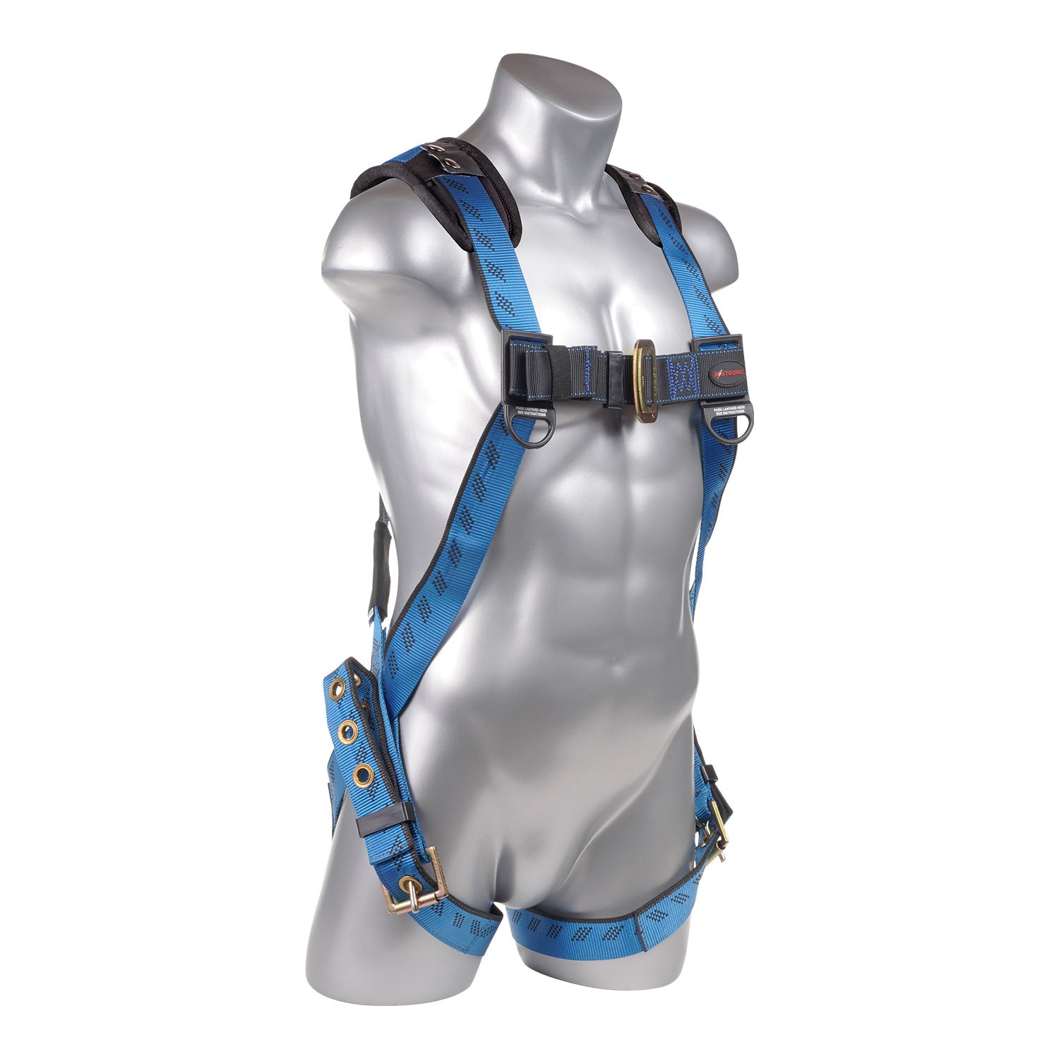 K Strong Kapture Essential 3-Point Full Body Harness, Removable Shoulder Padding, Dorsal D-ring, TB Legs (S-L) UFH16101G(S-L)
