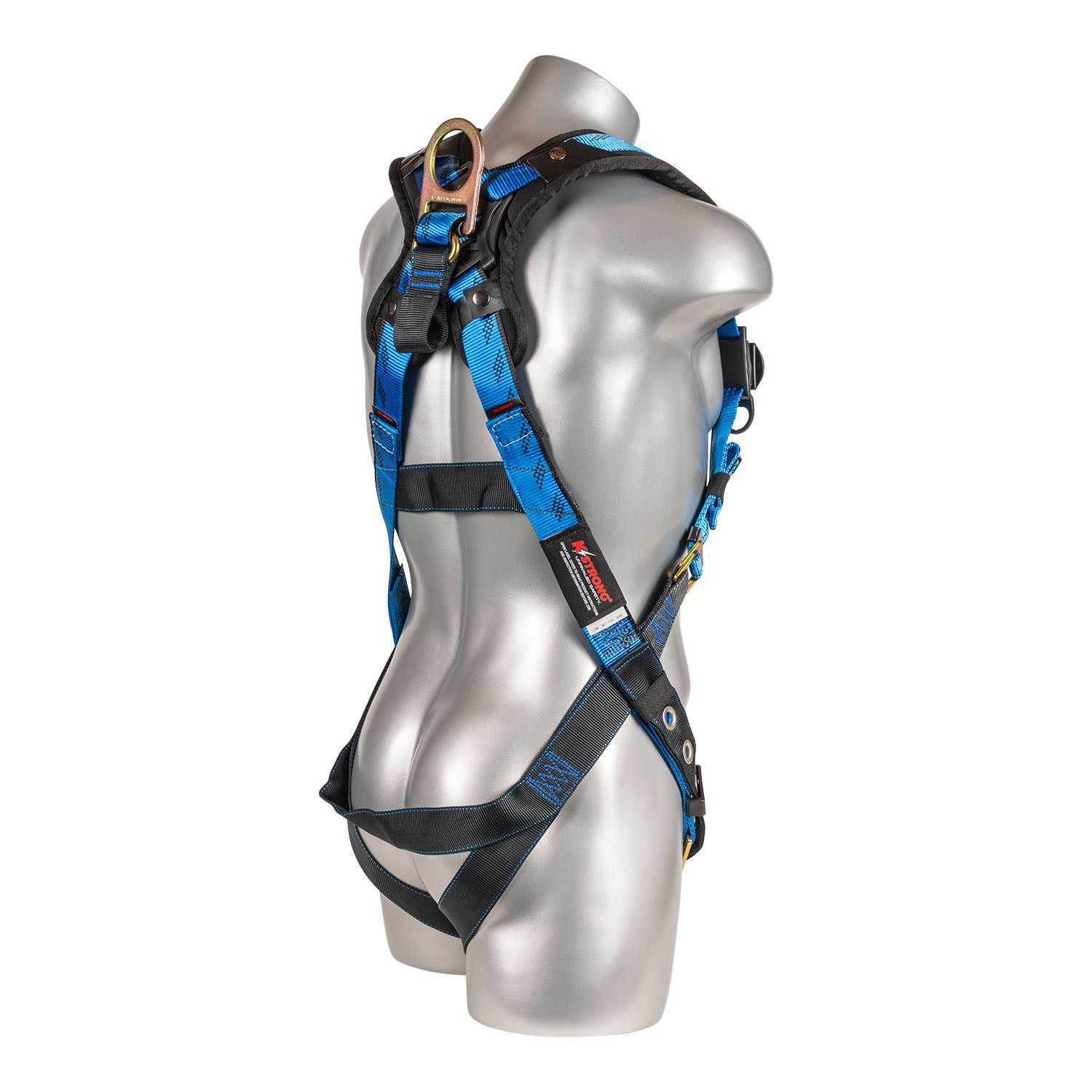 K Strong Kapture Essential+ 5-Point Full Body Harness, Back/Shoulder Pad, TB Legs, Web Loop (M-L) UFH16201GP(BL)(M-L)