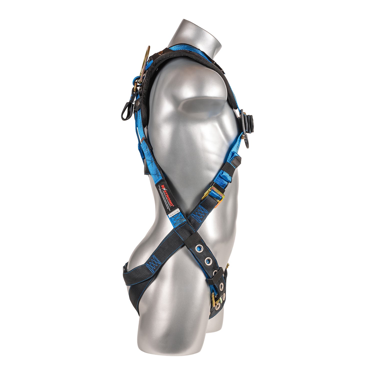 K Strong Kapture Essential+ 5-Point Full Body Harness, Back/Shoulder Pad, TB Legs, Web Loop (XL-2XL) UFH16201GP(BL)(XL-2XL)