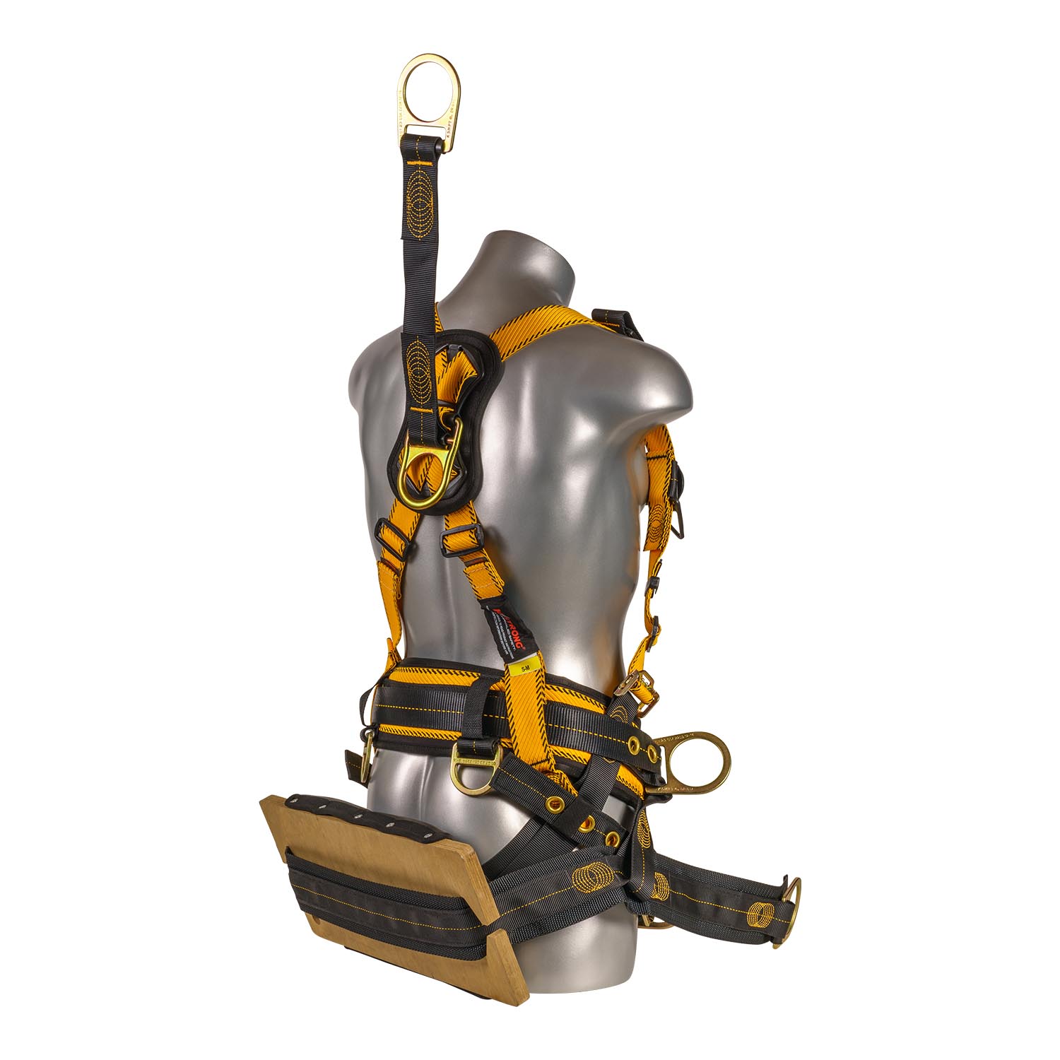 K Strong Kapture Element Oil and Gas Derrick Deluxe Harness, 7 D-Rings, Removable Bosun Chair (XL-2XL) UFH90471G(XL-2XL)