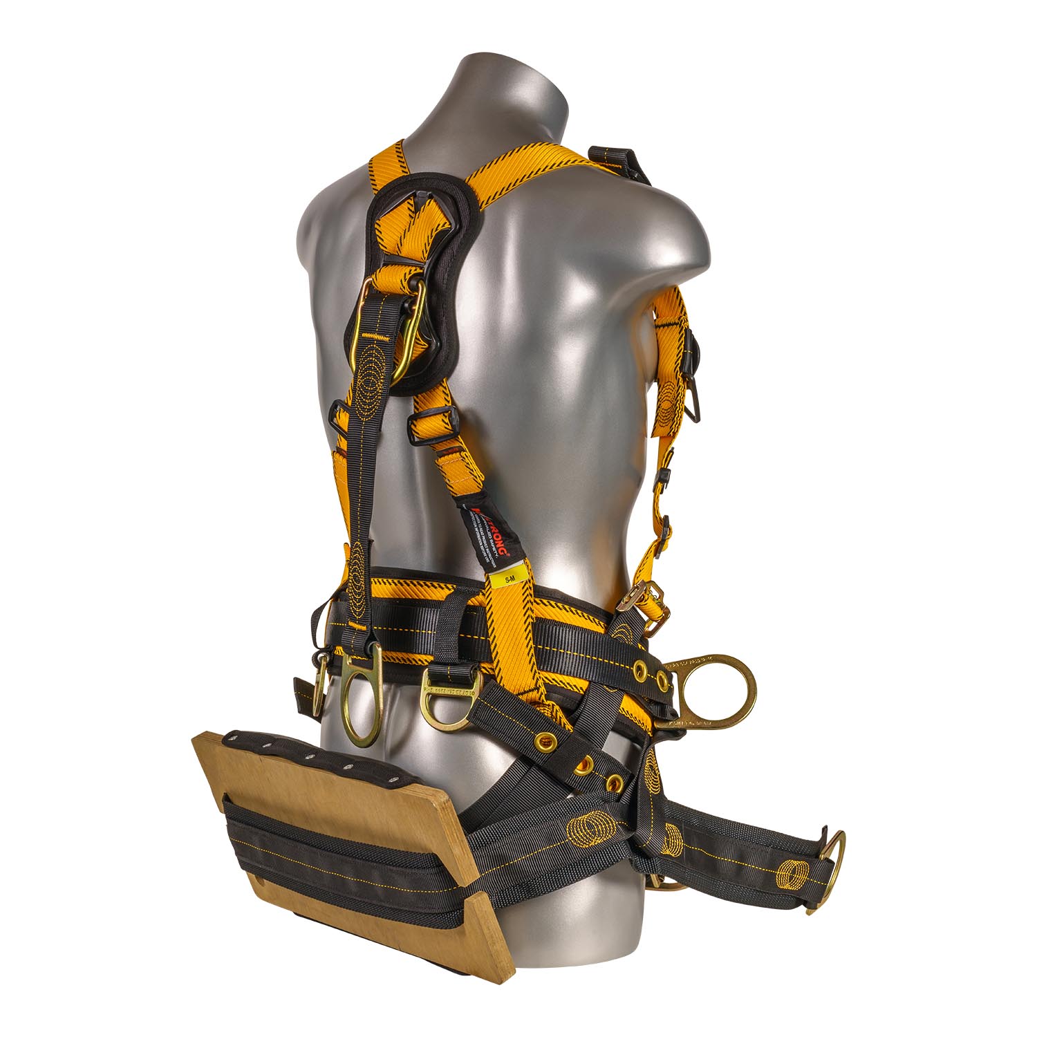 K Strong Kapture Element Oil and Gas Derrick Deluxe Harness, 7 D-Rings, Removable Bosun Chair (M-L) UFH90471G(M-L)