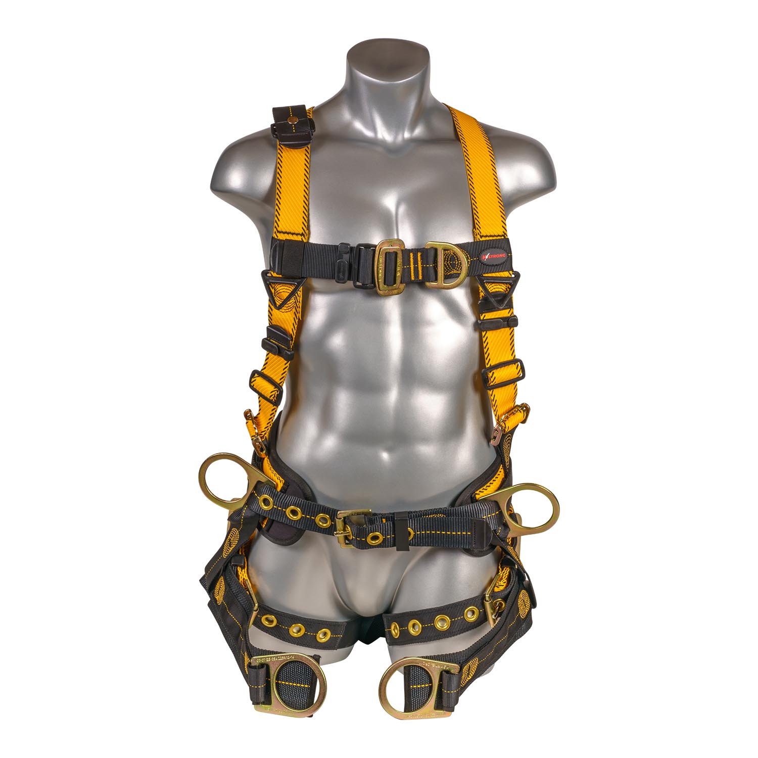 K Strong Kapture Element Oil and Gas Derrick Deluxe Harness, 7 D-Rings, Removable Bosun Chair (M-L) UFH90471G(M-L)