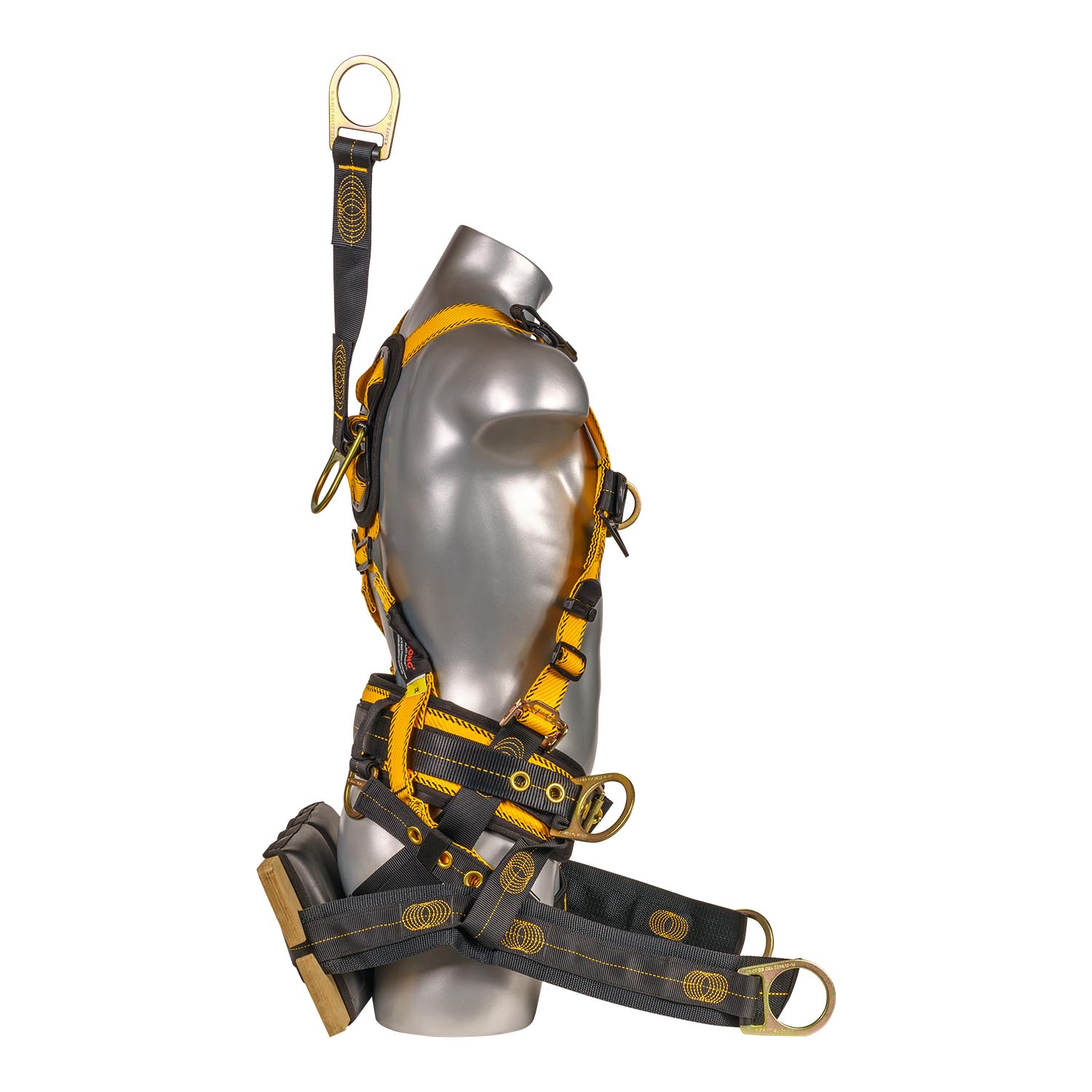 K Strong Kapture Element Oil and Gas Derrick Deluxe Harness, 7 D-Rings, Removable Bosun Chair (XL-2XL) UFH90471G(XL-2XL)