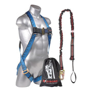 K Strong Kapture Essential 3-Point Full Body Harness, MB Legs, 6' Internal Design SAL w/ Loop and Snap Hook, Storage Bag (L-XL) UFK10015(L-XL)
