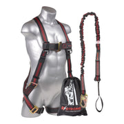 K Strong Kapture Elite 5-Point Full Body Harness, Dorsal D-ring, MB Legs, 6' Internal Design SAL w/ Loop and Snap Hook, Storage Bag (S-M) UFK20015(S-M)