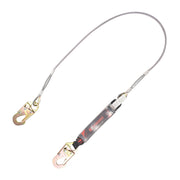 K Strong 6' Leading Edge Rated Clear Pack Design Shock Absorbing Coated Wire Lanyard with Snap Hooks UFL201601