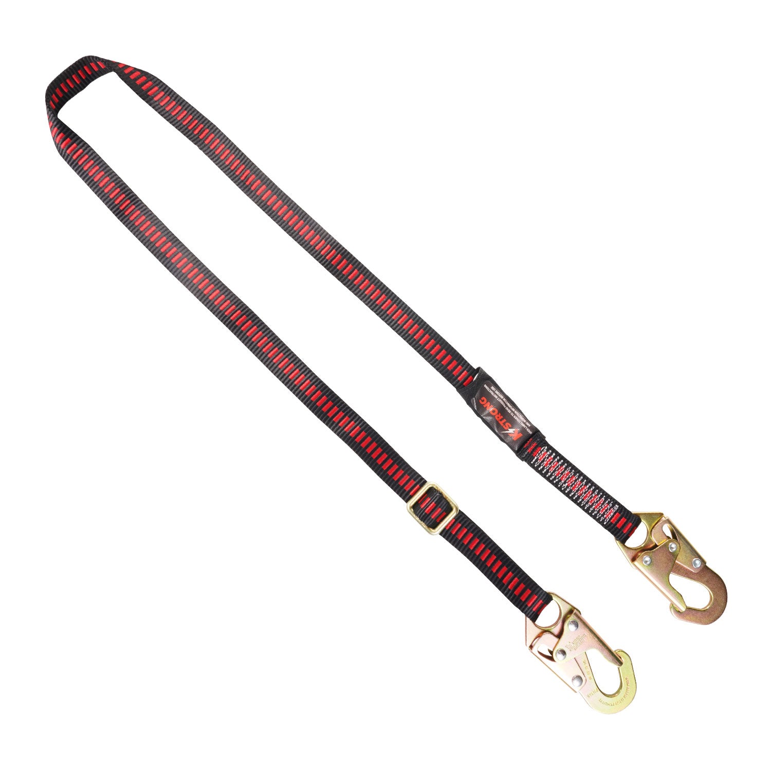 K Strong 4.5 - 6' Adjustable Work Positioning Lanyard with Snap Hooks UFL205211