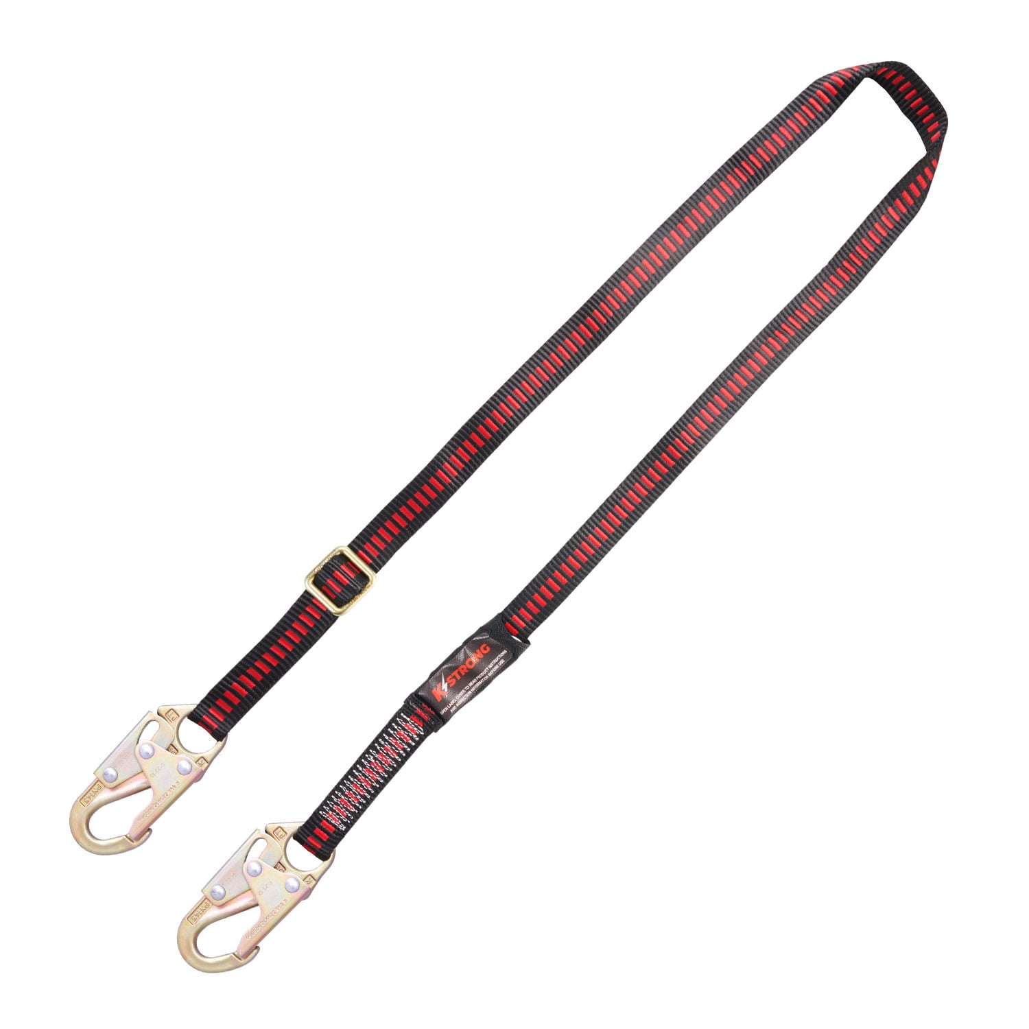 K Strong 4.5 - 6' Adjustable Work Positioning Lanyard with Forged Snap Hook UFL205215