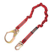K Strong 4.5 - 6' Elasticated Design Shock Absorbing Lanyard with Snap Hook and Rebar Hook UFL206111