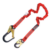 K Strong 4.5 - 6' Elasticated Design Shock Absorbing Lanyard with Snap Hook and Rebar Hook UFL206214