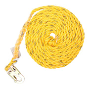 K Strong 25' Vertical Polysteel Rope Lifeline w/ Locking Snap Hook UFR100025