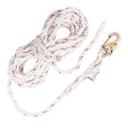K Strong 25' Vertical White Polydac Rope Lifeline w/ Locking Snap Hook UFR200025