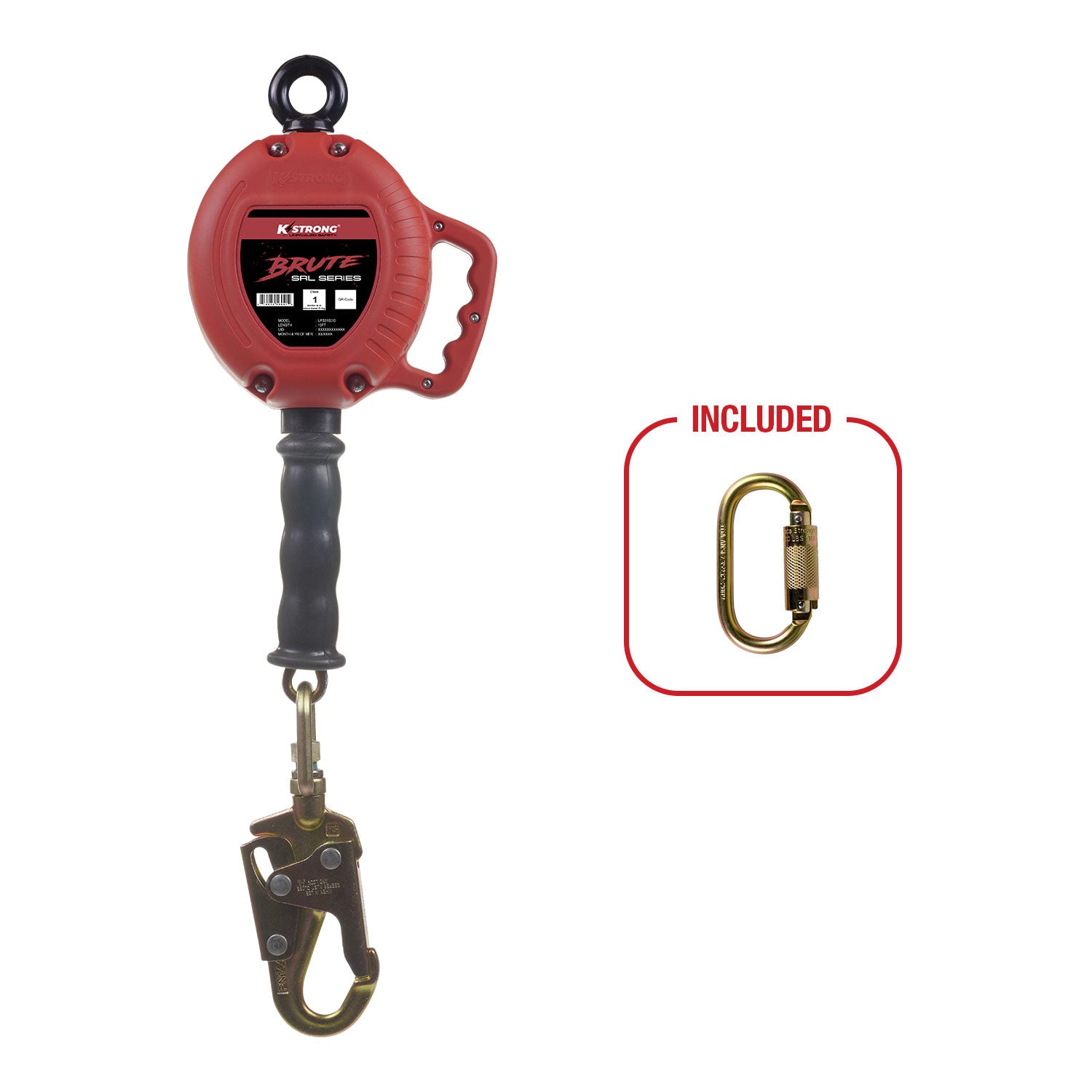 K Strong BRUTE 10' Galvanized Steel Cable SRL with Swivel Snap Hook UFS310010