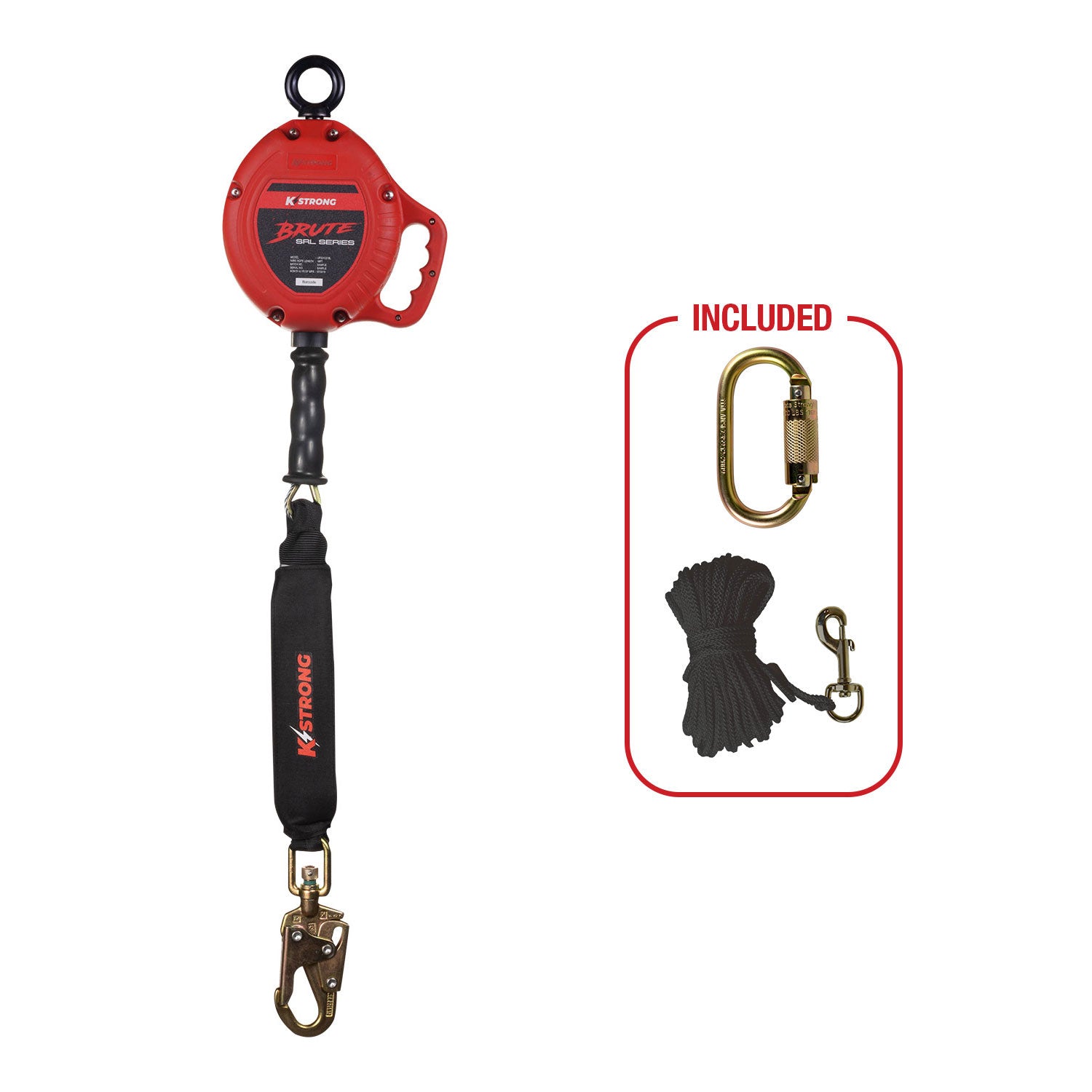 K Strong BRUTE LE 18' Cable Leading Edge SRL with Swivel Snap Hook UFS310018L