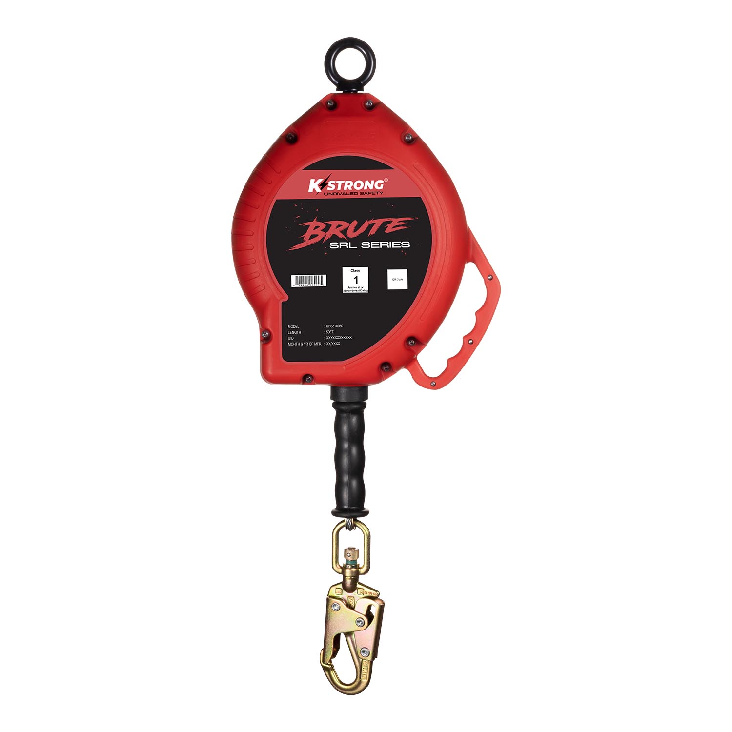 K Strong BRUTE 50' Stainless Steel Cable SRL with Swivel Snap Hook UFS310050(SS)