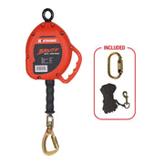 K Strong BRUTE? 30' Galvanized Steel Cable SRL with Load Indicating Swivel Locking Carabiner UFS310130