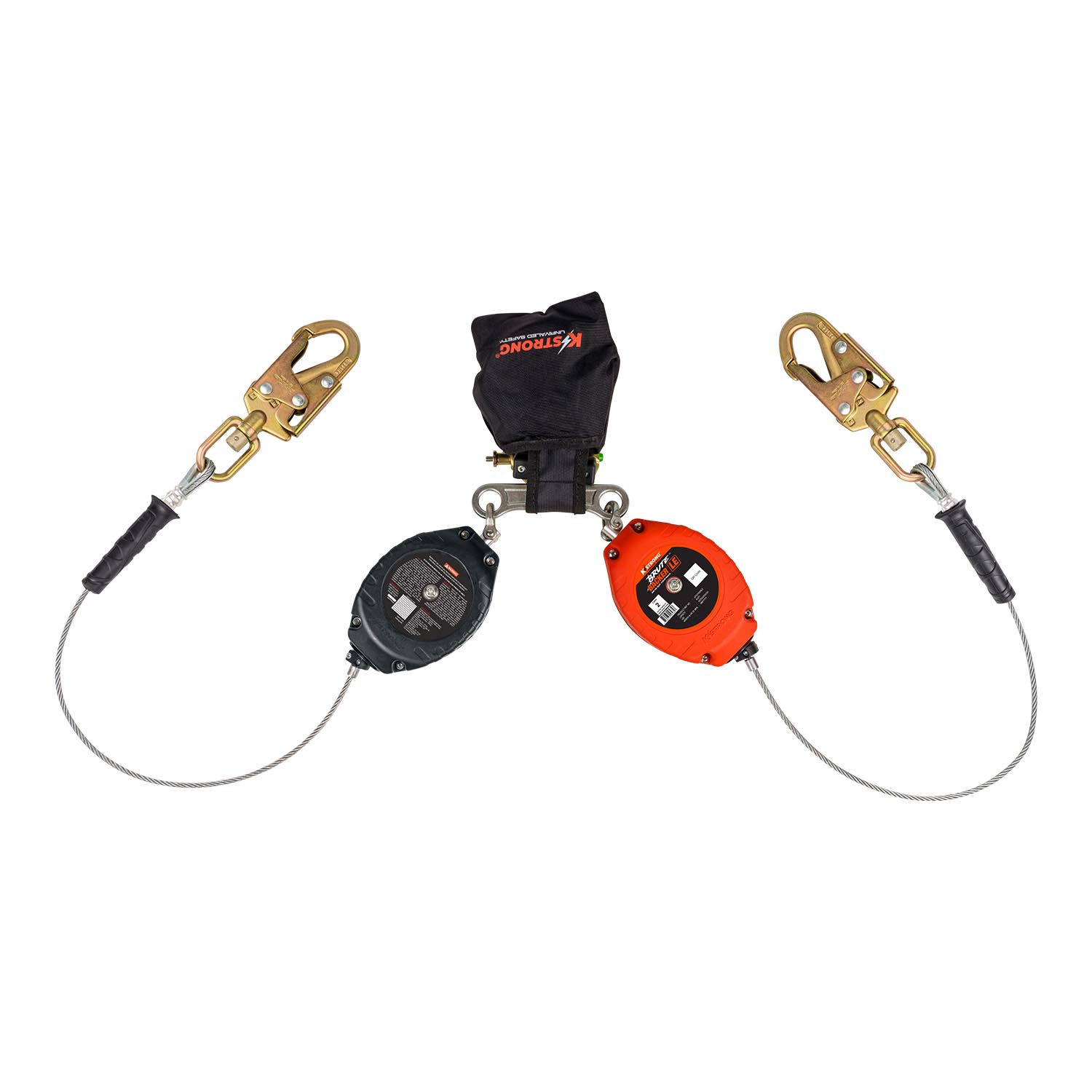 K Strong BRUTE Backer LE Dual 8.5' Cable SRL-P with Swivel Snap Hooks at Anchorage End UFS310206LD
