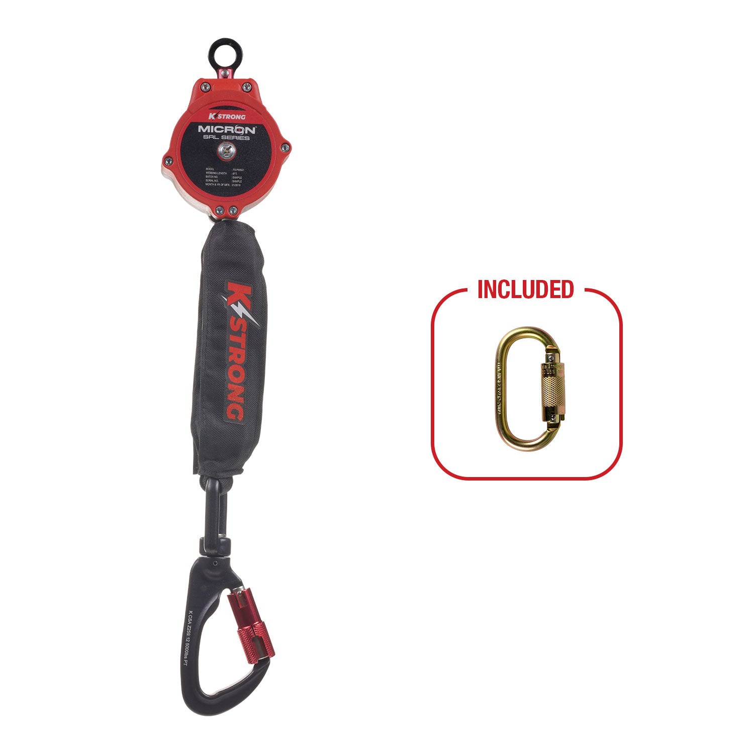 K Strong Micron 6' SRL with Aluminum Swivel Carabiner UFS351102