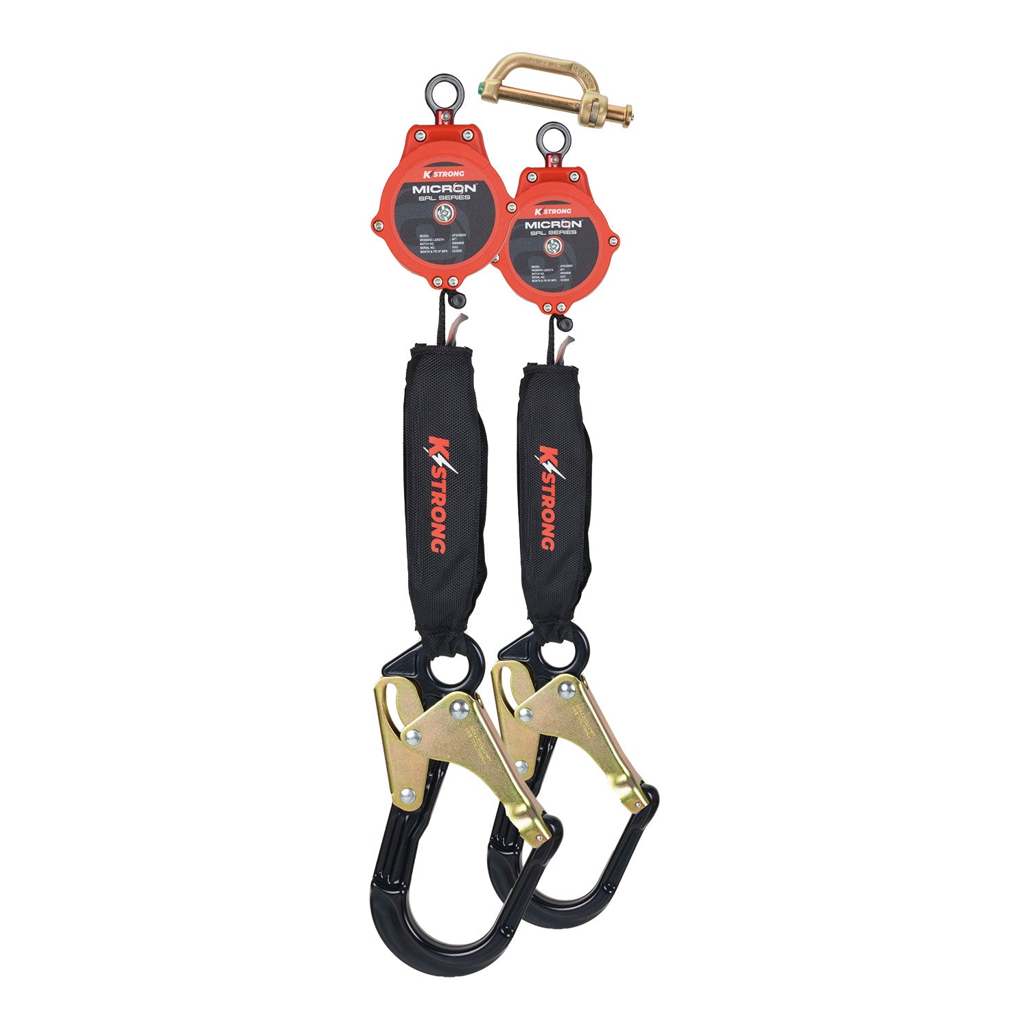 K Strong Micron Dual 6' SRL with Large Aluminum Rebar Hooks with Steel ANSI Gate UFS356002D