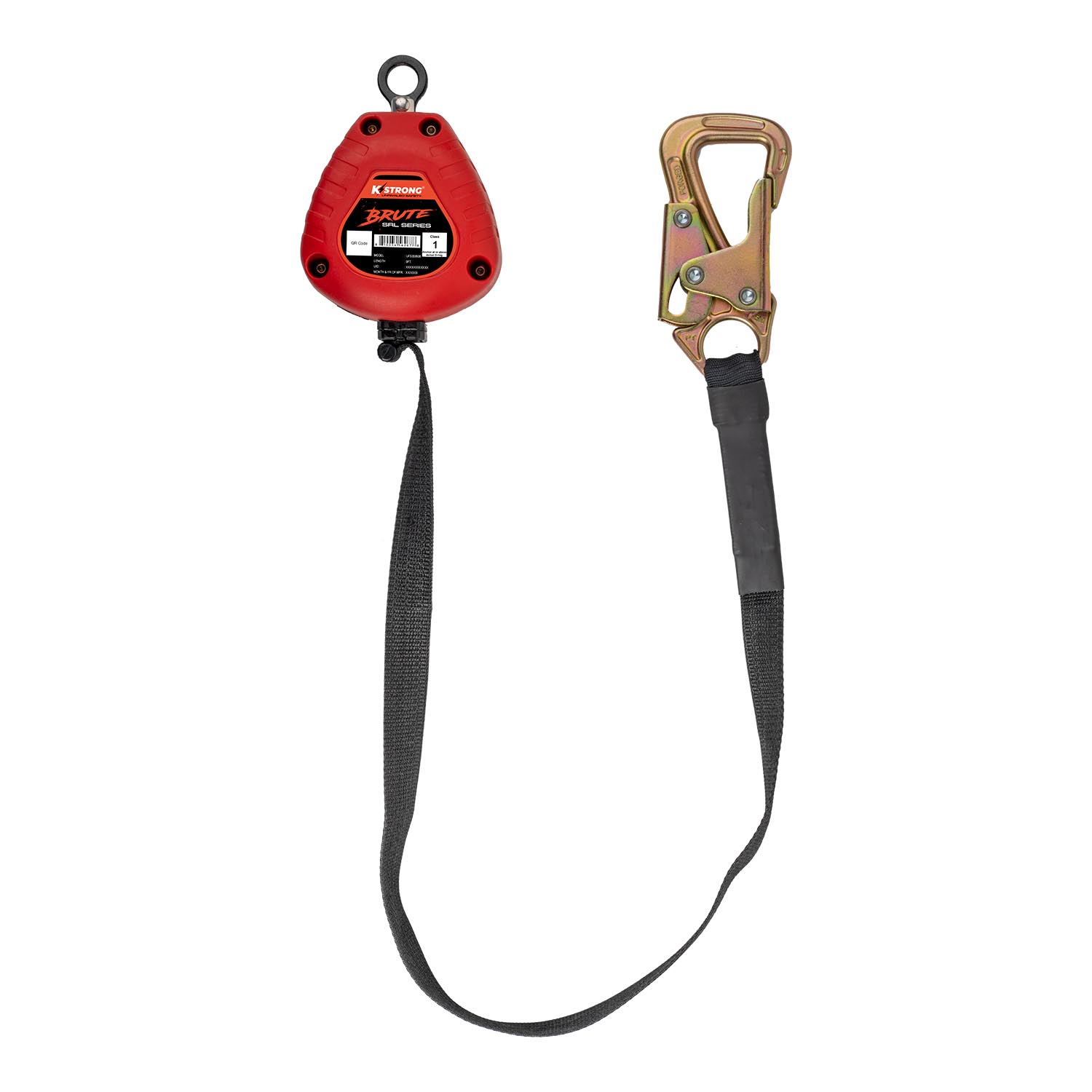 K Strong BRUTE 9' Tie-back SRL with Hi-Abrasion Resistant Webbing, Tie-Back Hook and Dorsal Connector UFS359506
