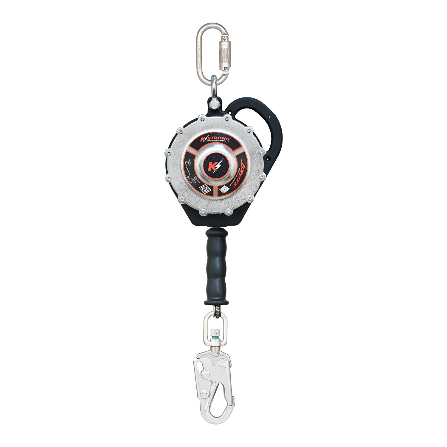 K Strong BRUTE Sealed 25' SRL with Stainless Steel Cable and Aluminum Swivel Carabiner Hook UFS570025
