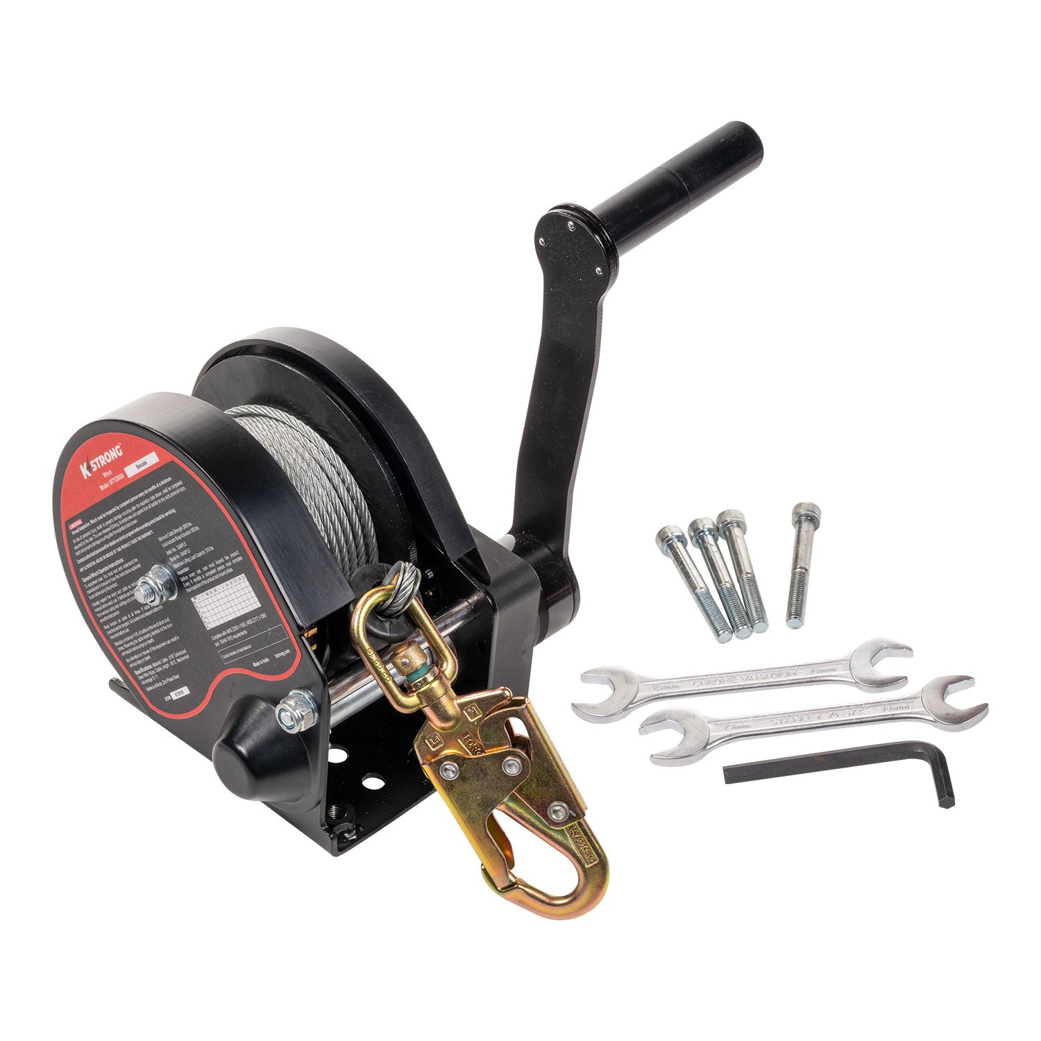 K Strong 60' Galvanized Wire Cable Personnel/Material Rated Bi-Directional Winch UFT530060
