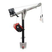 K Strong Megadavit Wall Mount Deluxe Kit w/ Wall Mount Column Mast Receiver, 54" Column Mast, 3' Cantilever Boom Arm with Winch Bracket, 60' 3-way Rescue Retrieval SRL-R with Mounting Bracket, and 60' Material/Personnel Winch UFT551031DK