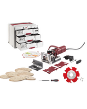 Lamello Zeta P2 Corded Ultimate P-System & Standard Joinery Kit with Diamond & Carbide Cutters, Pro Connector Assortment, 1000 #20 Biscuits & Flex Tool 101403DSULTIMATE