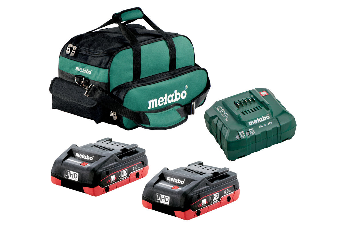 Metabo 2x 18 Volt, 4.0 Ah LiHD Compact Battery Kit US625367002