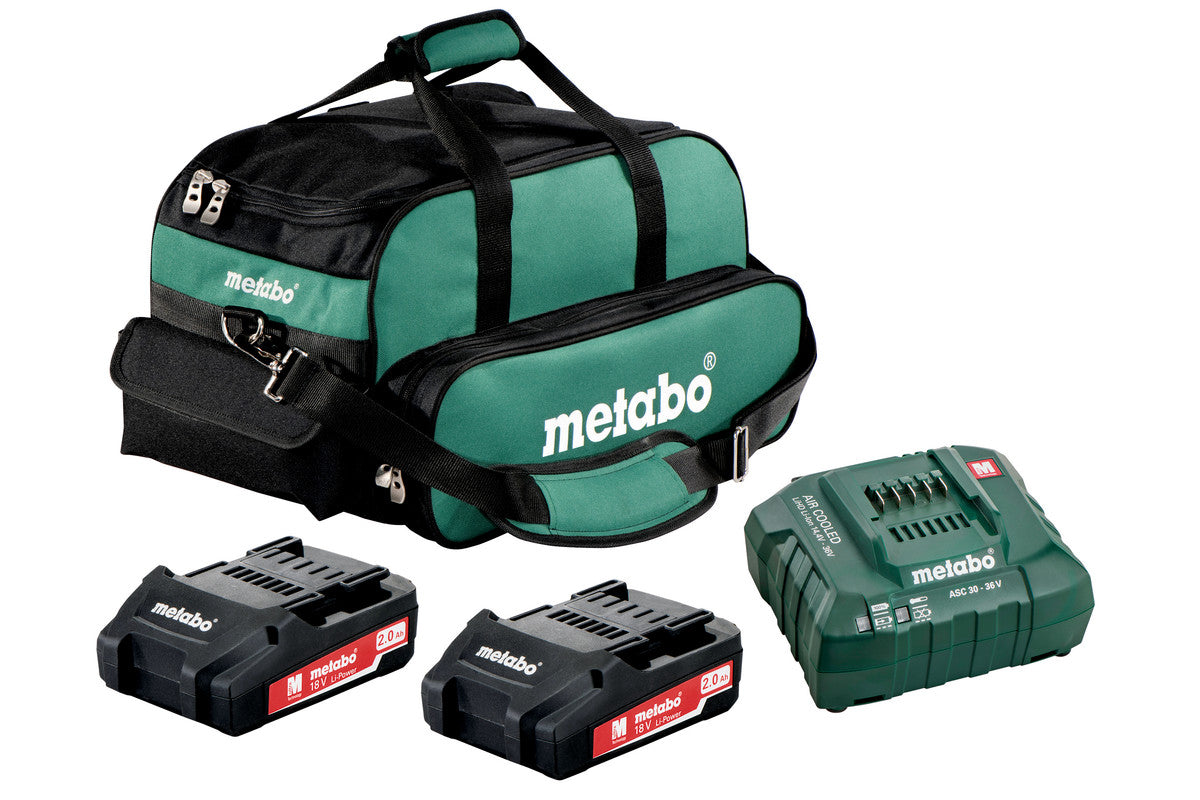 Metabo 2x 18 Volt 2.0Ah Ultra-M Compact Battery Kit US625596020
