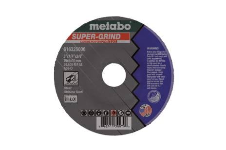 Metabo 3in X 1/4in X 3/8in, TYPE 27, A36O, Grinding Disc - 25 Pack 616325000