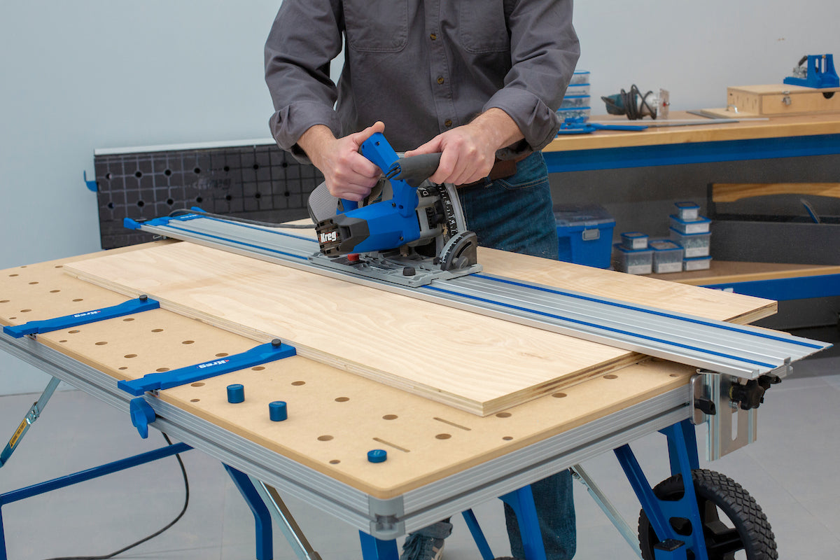 Kreg Adaptive Cutting System Plunge-Cut Track Saw Master Kit with Guide Track and Project Table ACS3100