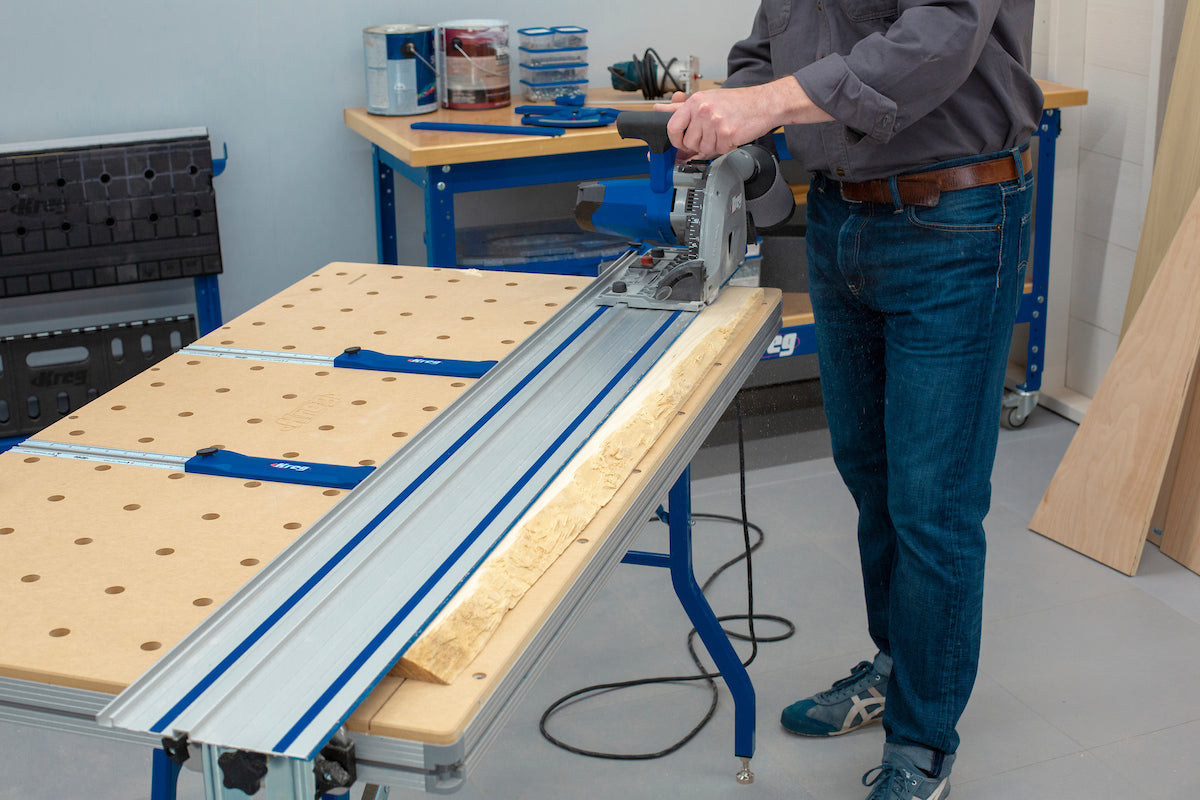 Kreg Adaptive Cutting System Plunge-Cut Track Saw Master Kit with Guide Track and Project Table ACS3100